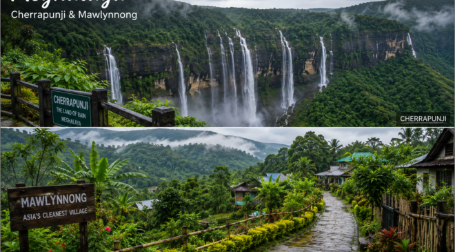 Meghalaya (Cherrapunji & Mawlynnong)
