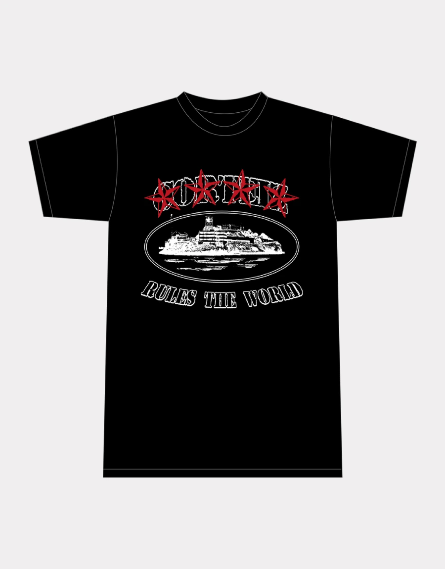 Corteiz 4Starz Alcatraz T-shirt Black