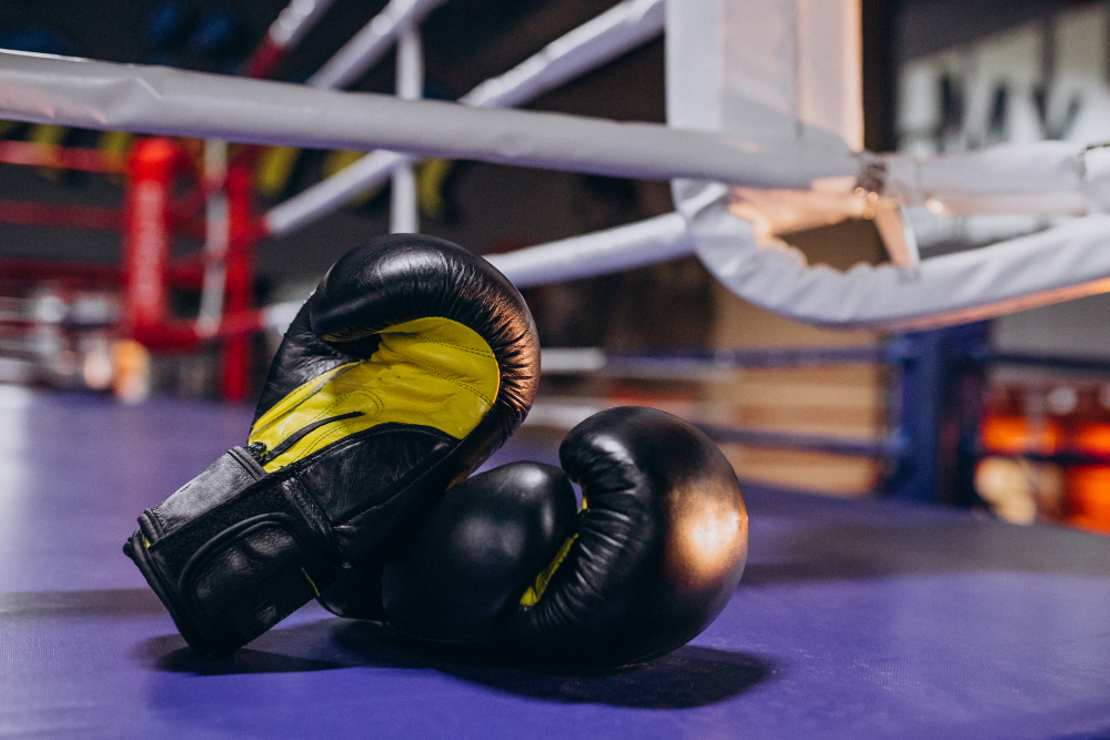 black and gold boxing gloves