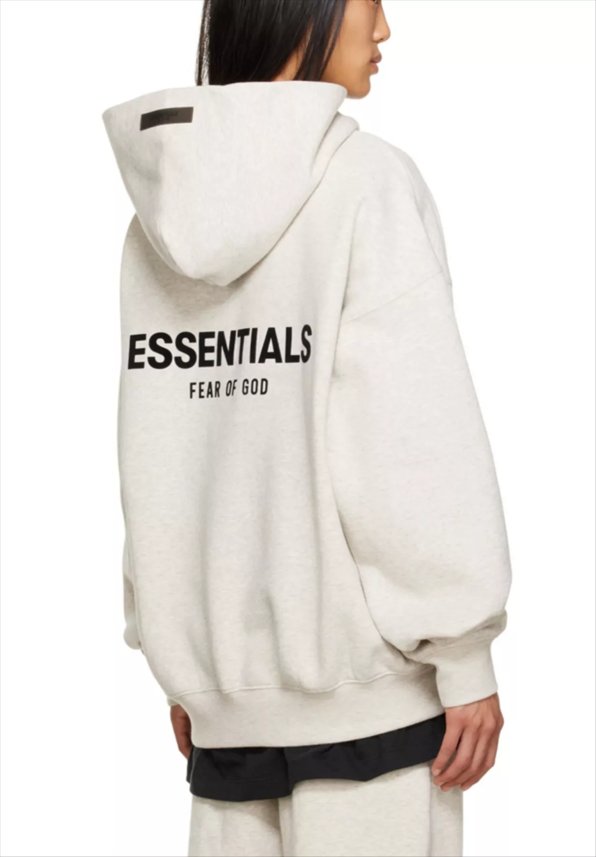 white essentials hoodie