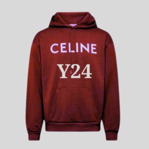 CELINE-HOODIE-BROWN