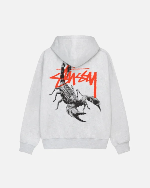 SCORPION ZIP GREY HOODIE