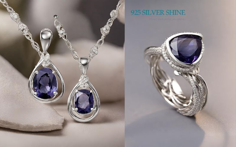 iolite jewelry, iolite gemstone jewelry, silver jewlery for women, 925 sterling silver, iolite ring for men, iolite earrings for women, iolite jewelry in silver