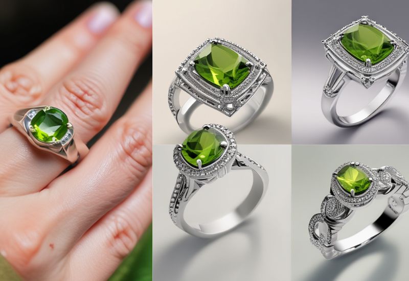 peridot ring, peridot gemstone rings, peridot rings for women, rings for women, peridot gemstone in silver