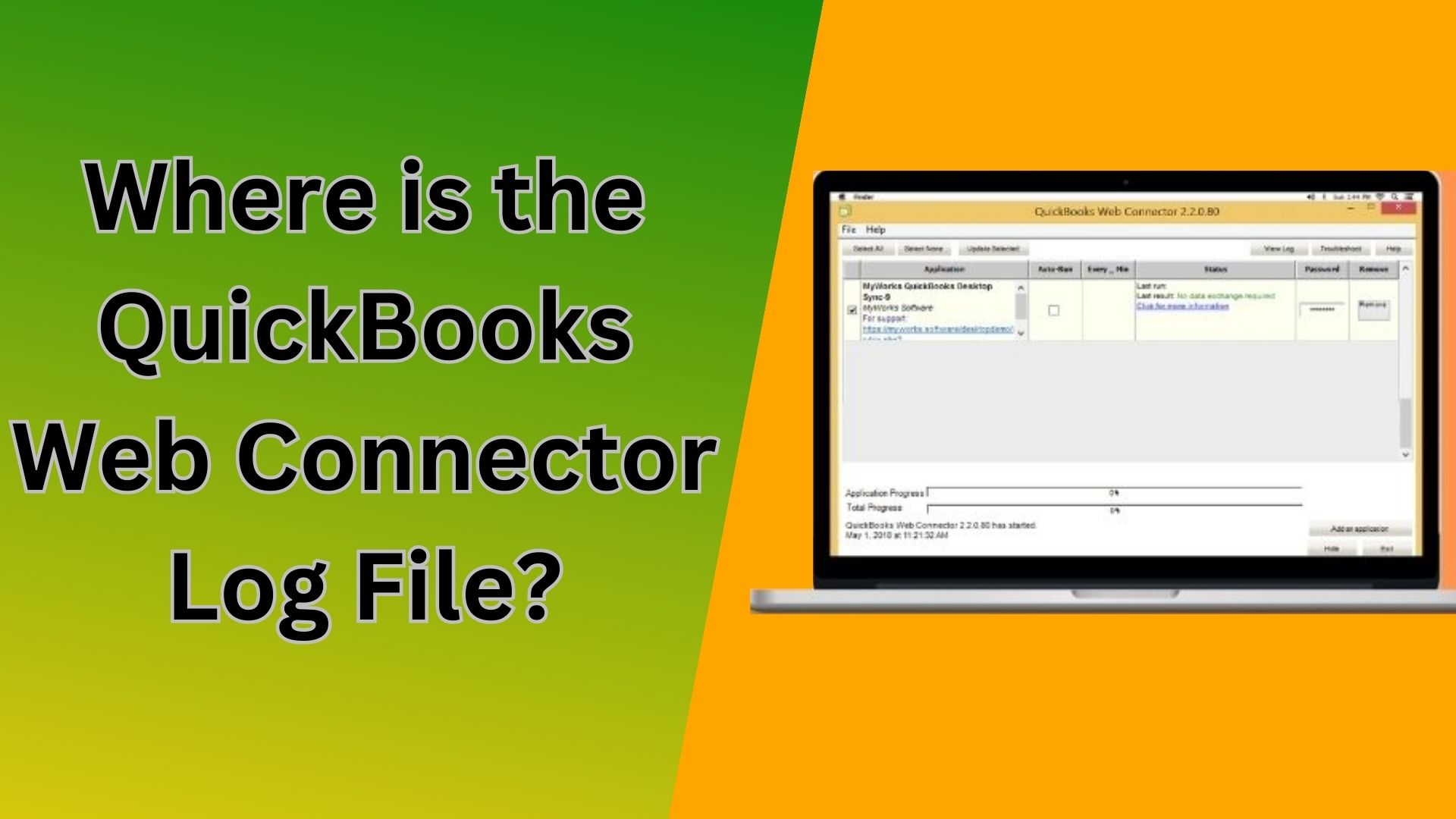 Where is the QuickBooks Web Connector Log File