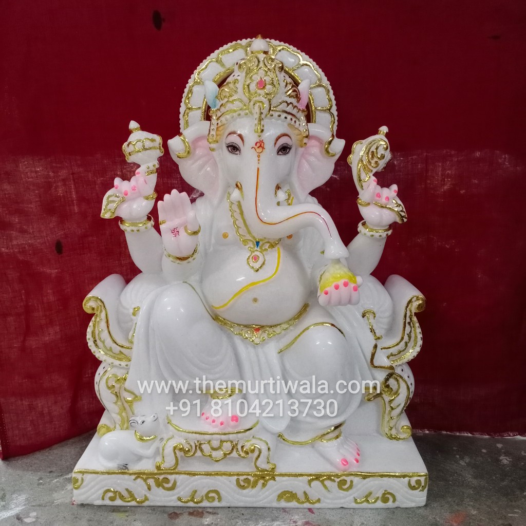 ganesh idol in marble