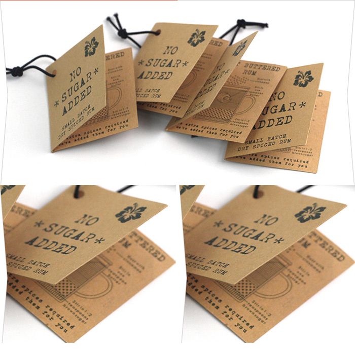 folded hang tags