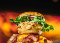 The Texan Burger: A Bold BBQ Delight with Aged Cheddar and Crispy Onion Rings