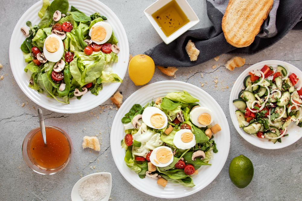 healthy protein salads