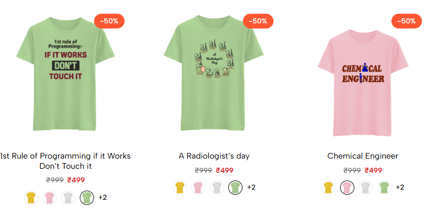 Professional T-shirts for men