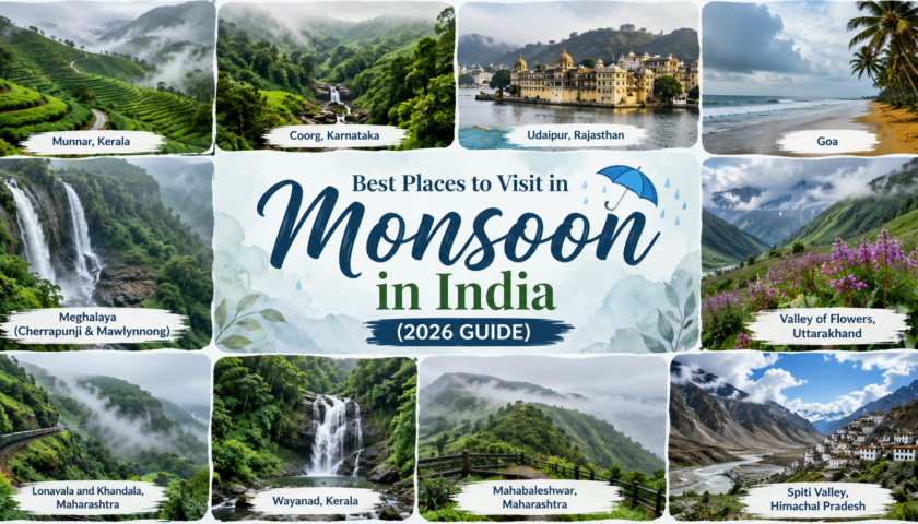 Best Places to Visit in Monsoon in India