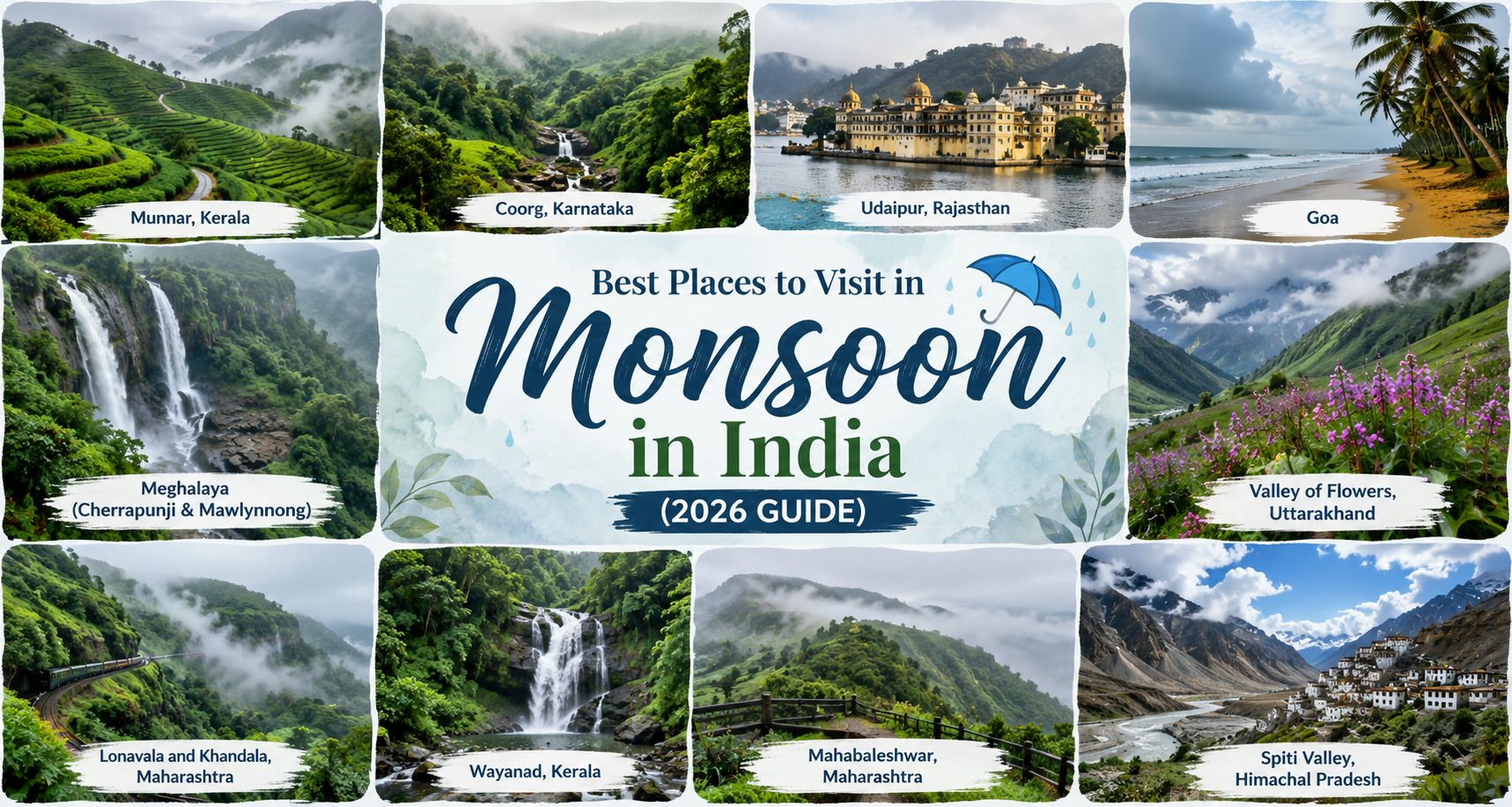 Best Places to Visit in Monsoon in India